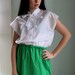 Vintage 80s KELLY GREEN Little Miss Business Dress M