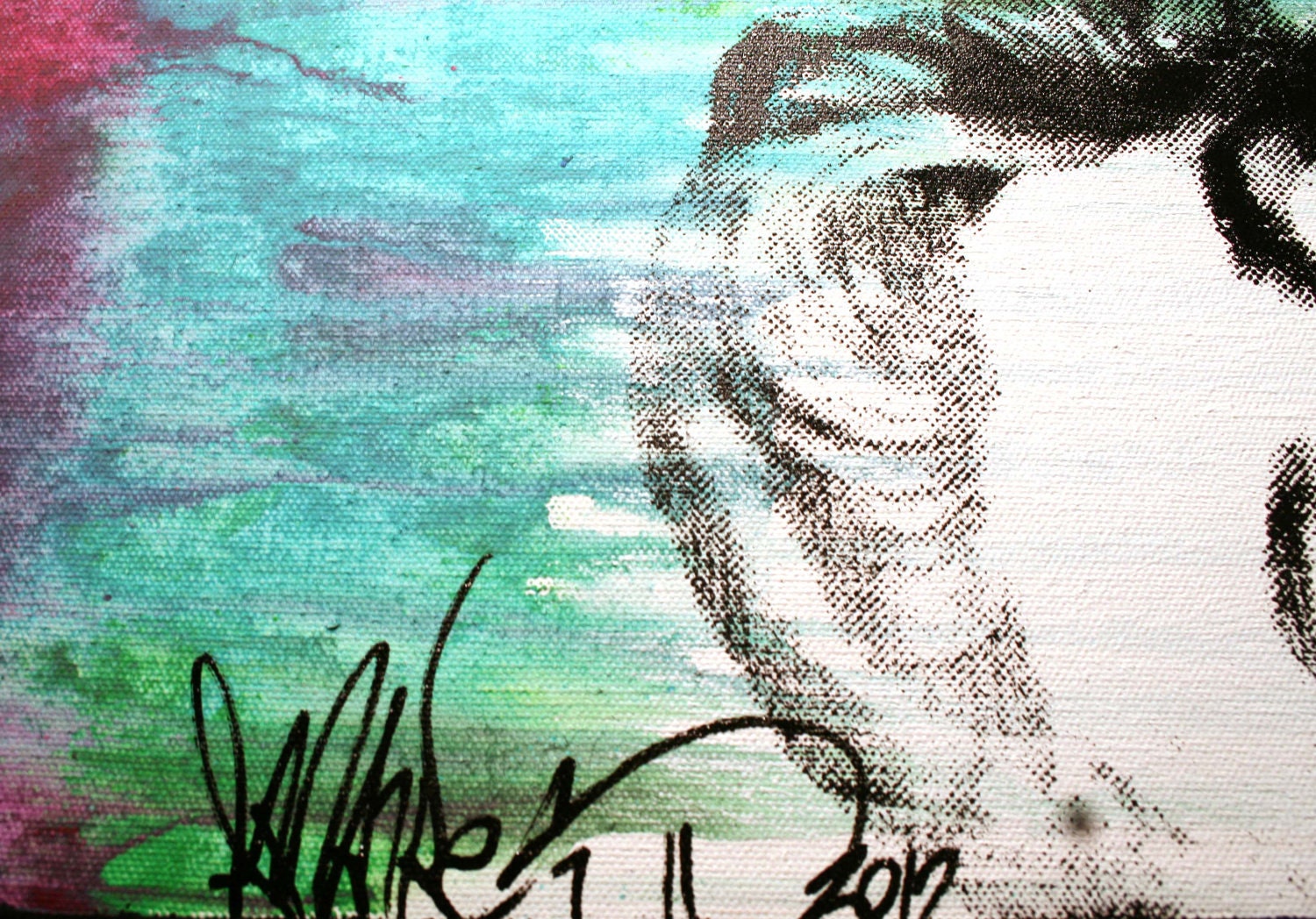Marilyn Monroe - Silkscreen & acrylic - 10"x20" canvas