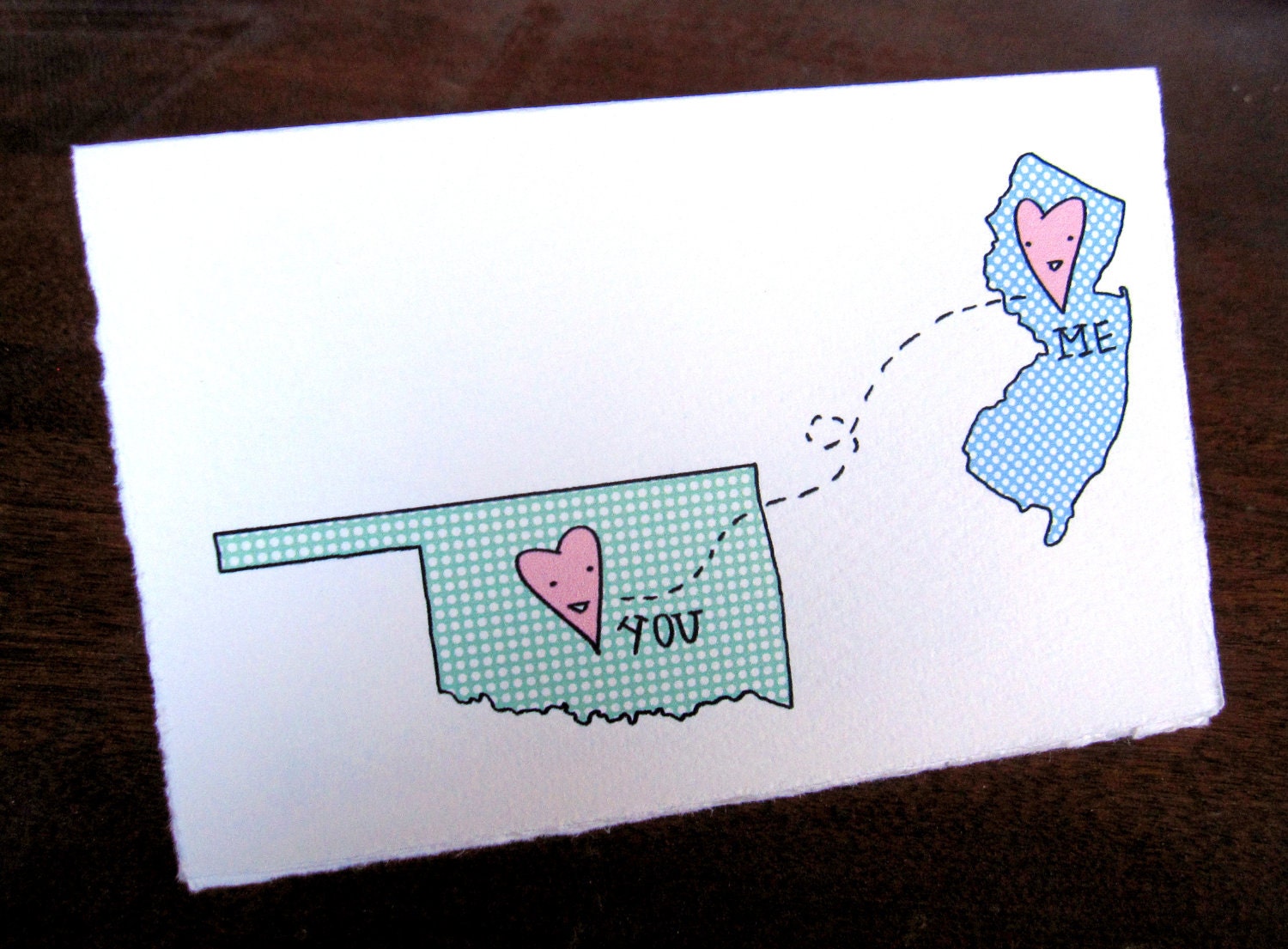 Oklahoma to New Jersey Card
