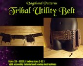 Tribal utility pocket belt PDF sewing pattern with pocket options and 14 page tutorial (sizes XS-4XL) by Vagabond Patterns