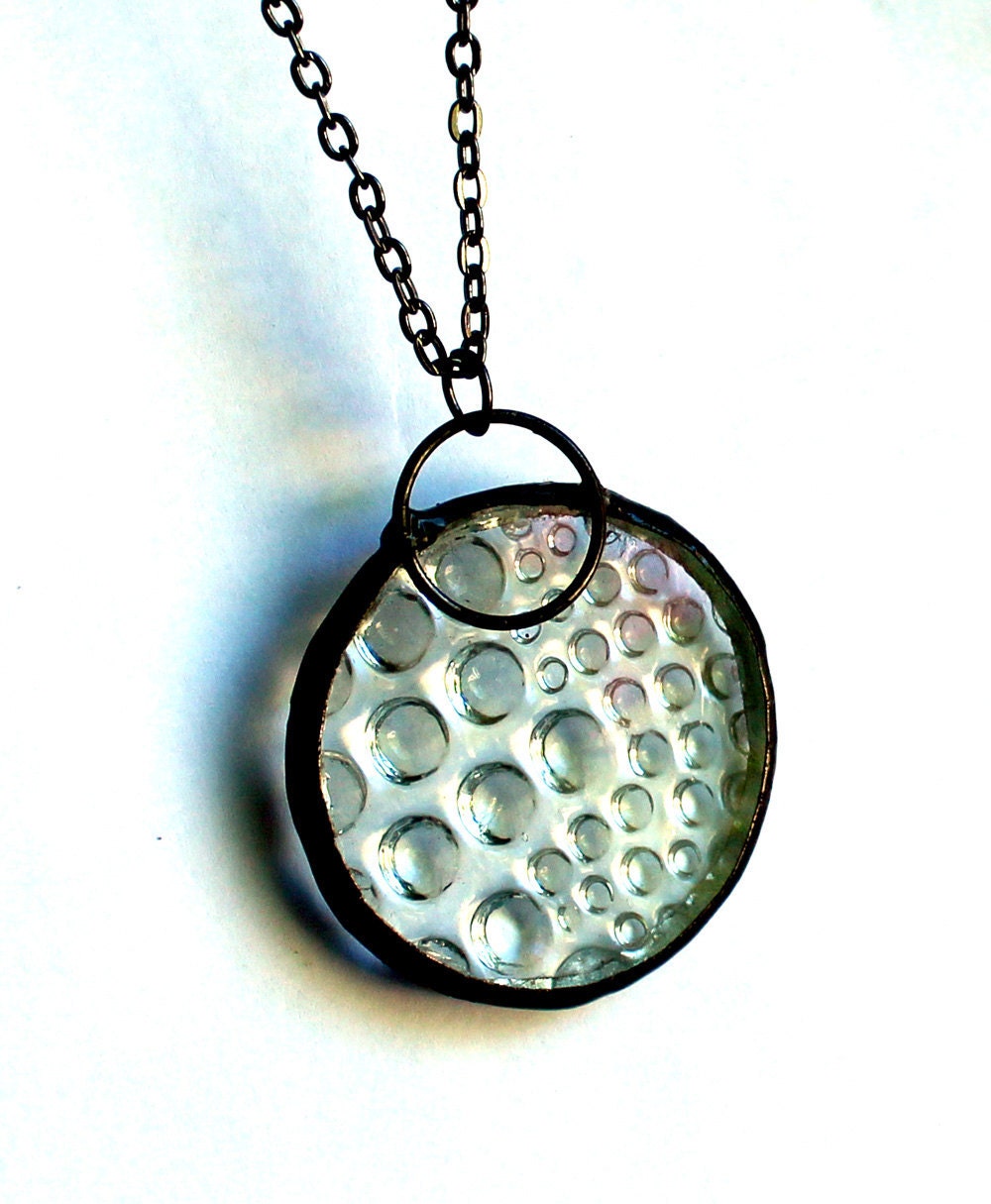 Rain Drops Necklace - Stained Glass Jewelry