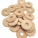 50 Unfinished Wooden Washers - 1 1/4 Inch (32 mm) - Wood Discs with Holes