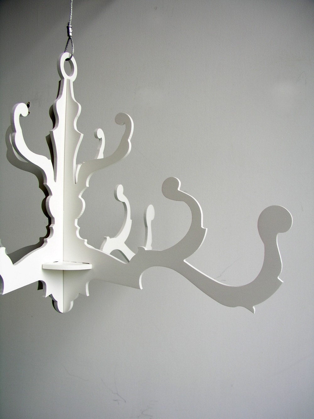 fancy chandelier in white