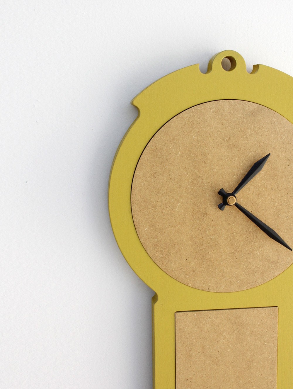 modern wall clock - simple chic - chartreuse, pale grey, ash grey, poppy red, white