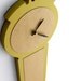 modern wall clock - simple chic - chartreuse, pale grey, ash grey, poppy red, white