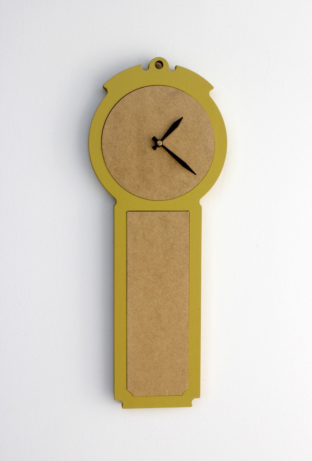 modern wall clock - simple chic - chartreuse, pale grey, ash grey, poppy red, white