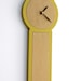 modern wall clock - simple chic - chartreuse, pale grey, ash grey, poppy red, white