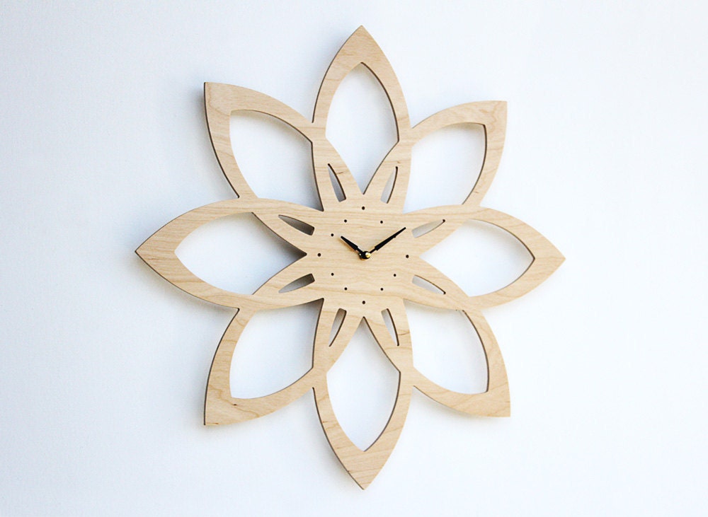 mid century modern inspired sunburst clock