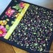 Quilted Mug Rug Mini Mat Snack Mat Black Pink Gold Floral
