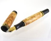 Box Elder Burl Fountain Pen - Handcrafted Olympian Elite Wood Fountain Pen