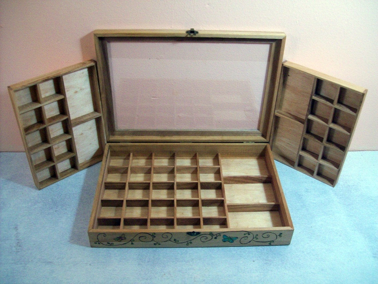 Shadowbox Rustic Wood Burned