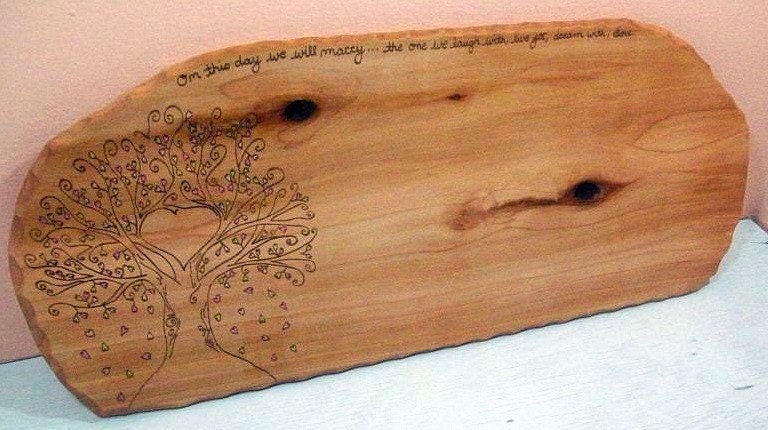 Wood Wedding Guest Book Alternative Large Wedding Heart Tree