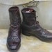 sz 9 1/2 D men or 11 women logo justin lace up combat boots
