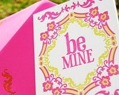 Be Mine Folded Letterpress Card