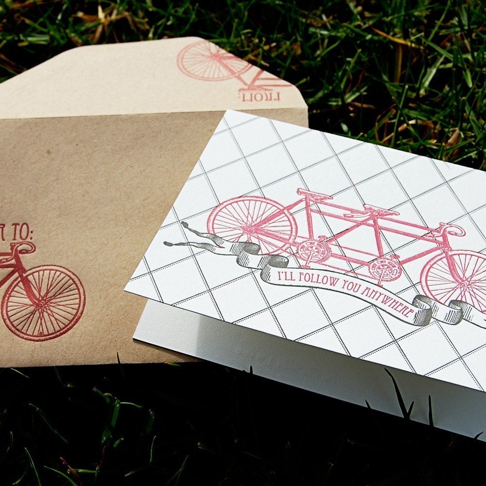 I'll Follow You Anywhere Card - Letterpress