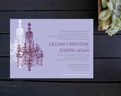 Custom Chandelier Soiree Wedding Invitation