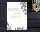 Wedding Invitation - Custom Parisian Chic Style