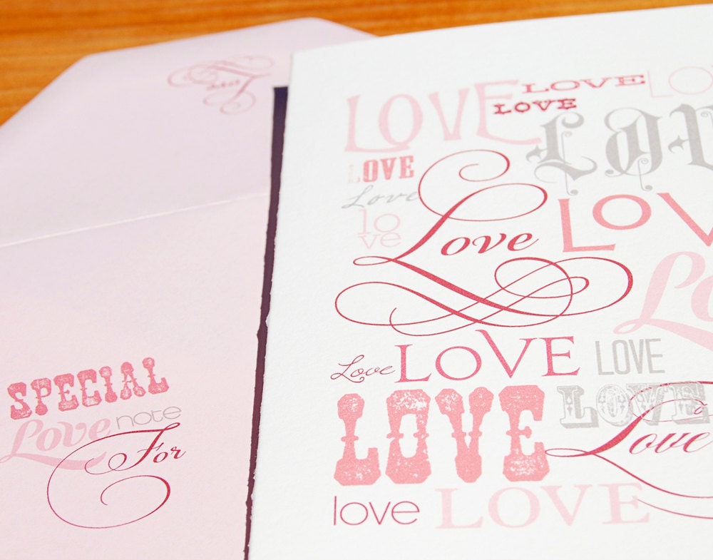Folded Greeting Card - Love Note Style
