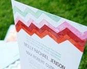 Chevron Custom Wedding Invitation Set (((ETSY EXCLUSIVE)))