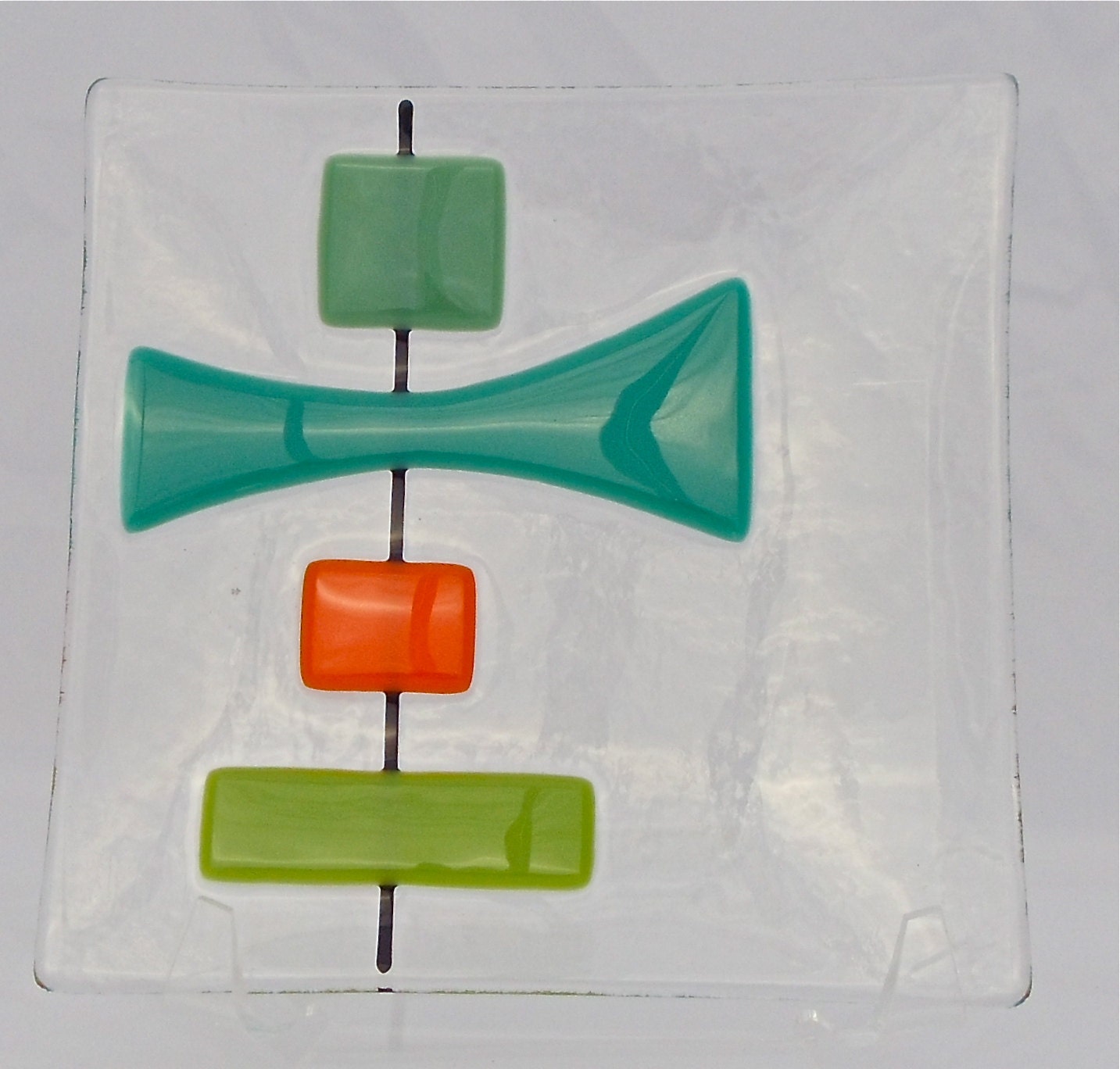 Set of Atomic Orange Dessert Plates