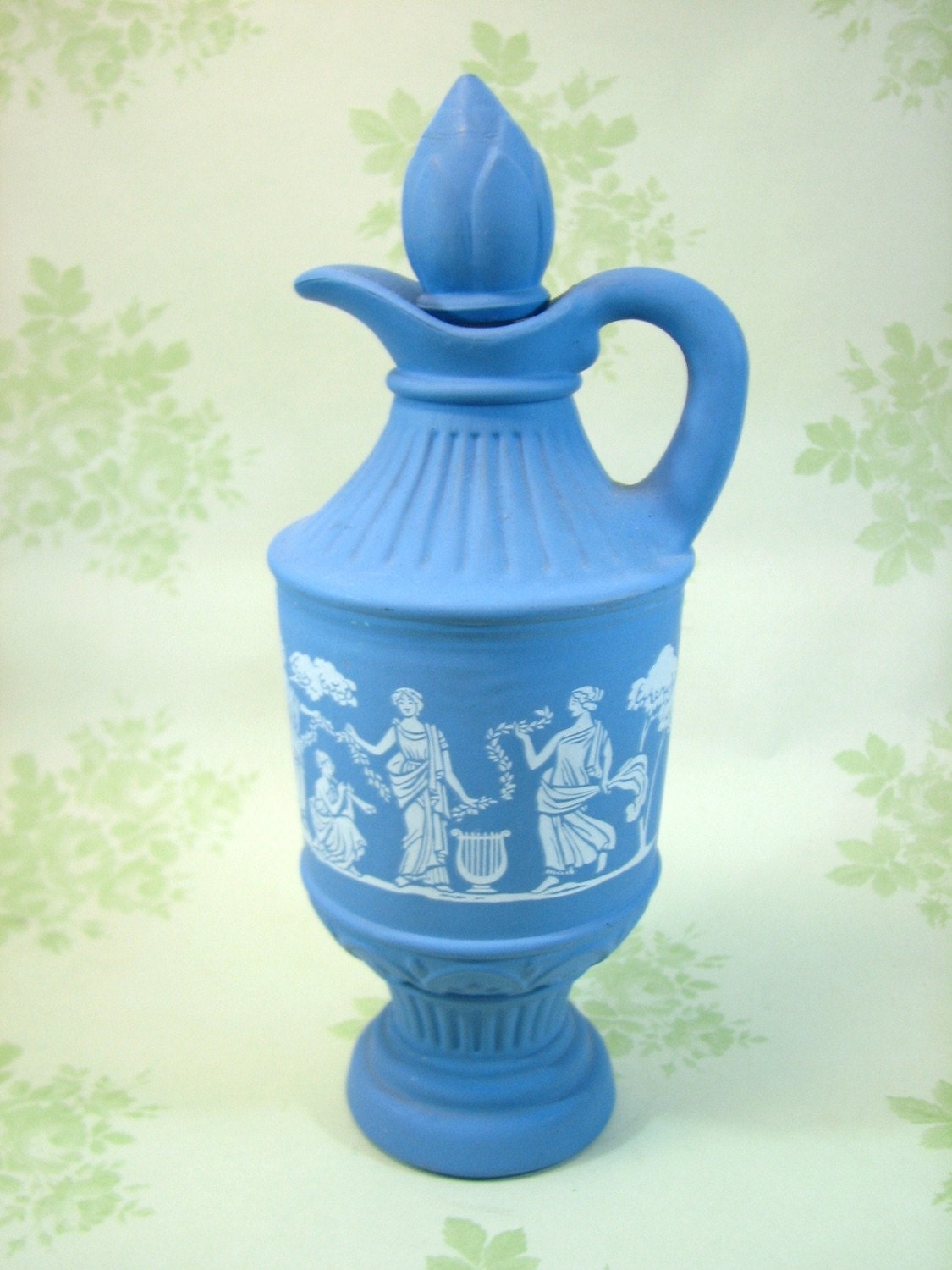 Items similar to Vintage Avon Jasper Bottle Avonshire Blue on Etsy