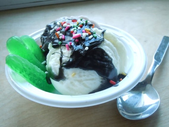 pickles and Ice Cream Sundae Soap - mom to be cravings