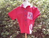 Handmade Boys shirt with Star-Spangled Kid embroidery