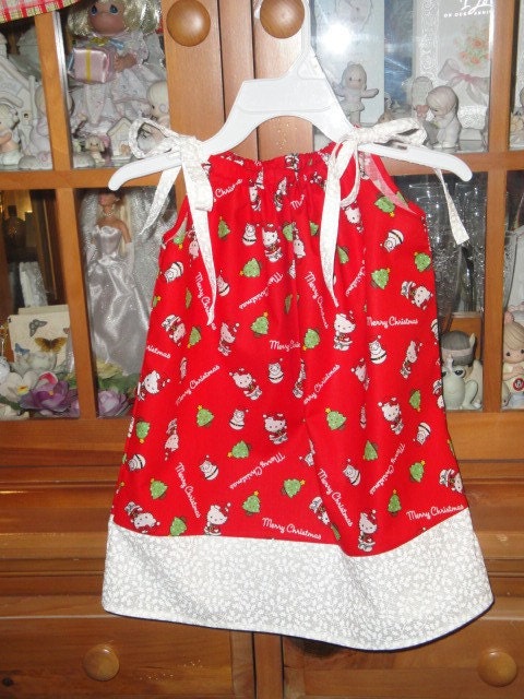 Hello Kitty Christmas Pillowcase Dress - Size 5T