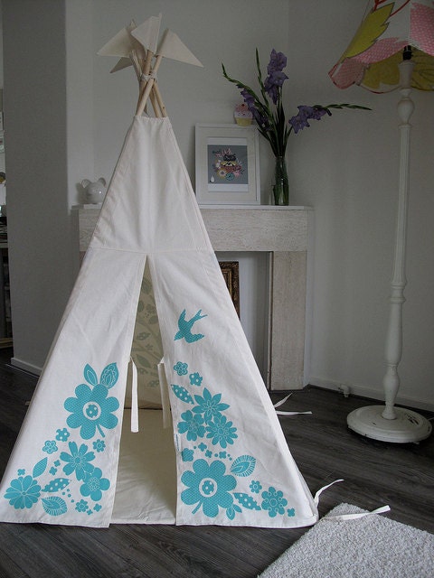 Teepee tent Indoor play teepee - blue - LAST TWO