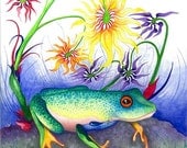 Frog With Flowers