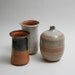 Wheel Thrown Stoneware Earth Collection, 1 bottle and two vases