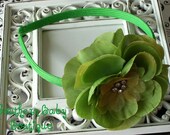 NEW ITEM----Rhinestone Flower Headband--------Kelly