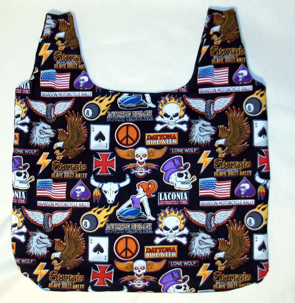 Eco Friendly Shopping Tote - Biker Rally