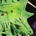 large Cthulhu drawstring dice bag- Wristlet Purse- for Lovecraft fans- Dungeons and Dragons dice or Warhammer miniatures custom made