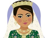 Moroccan Bride Matryoshka 5x7 Art Print