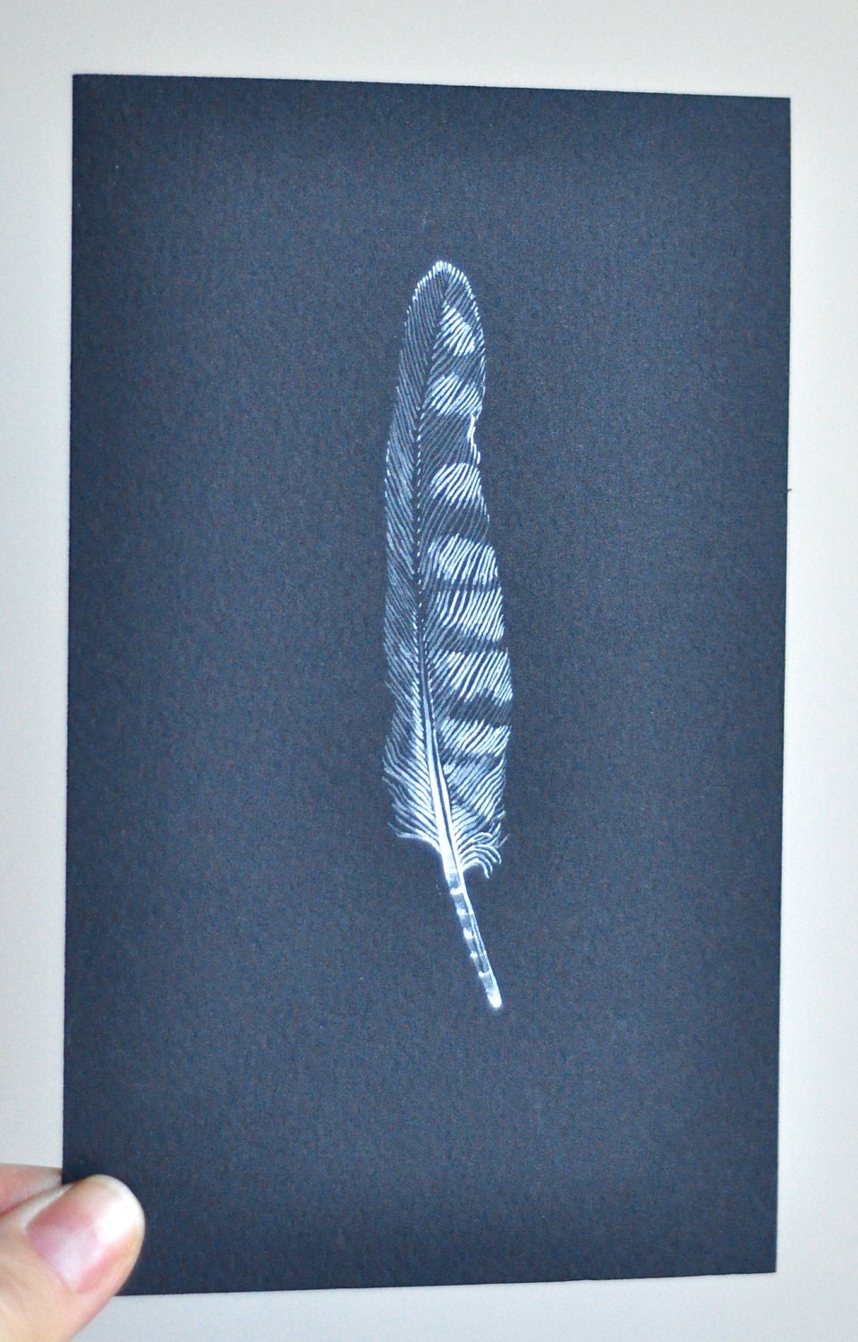 feather - original gouache painting