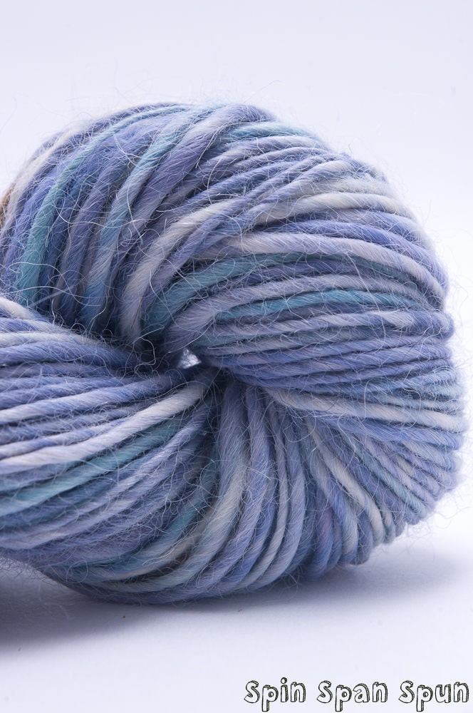 A Perfect Day, Handspun Handpainted Alpaca Yarn, 145 yards, fingering/dk.