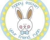 Personalized Sticker, Easter, Easter Bunny, Treat bag tag, Spring, Cute Bunny,Kids Party, Set of 25 Il_170x135