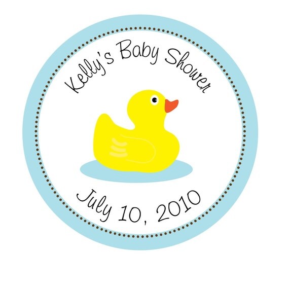 Personalized Stickers Rubber Duckie Theme Il_570xn
