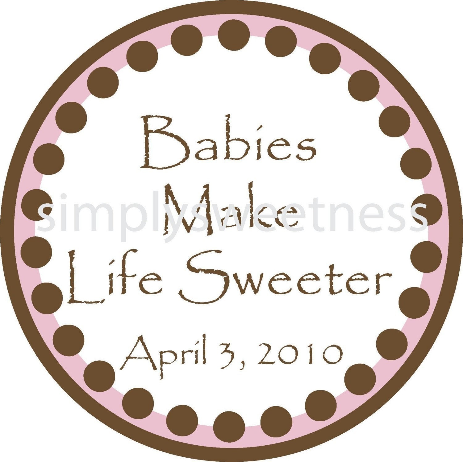 Personalized Stickers, Polka dots,Children, Kids, Party, Favor stickers Personalized stickers set of 24 Il_570xn