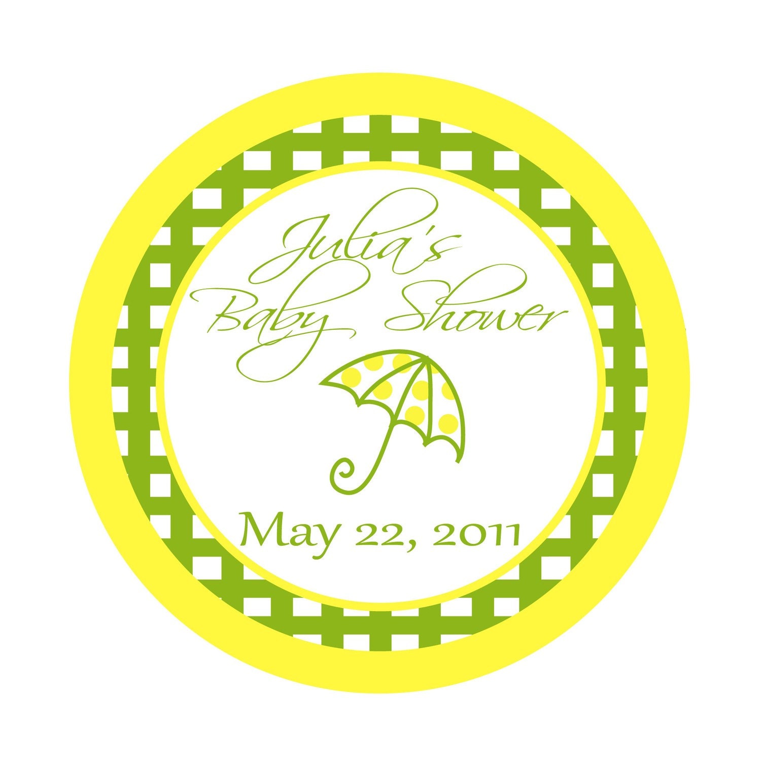 Personalized Stickers, Umbrella, baby shower sticker,Party, Favor stickers, Labels, Simply Sweetness Personalized Stickers Set of 36 Il_570xn