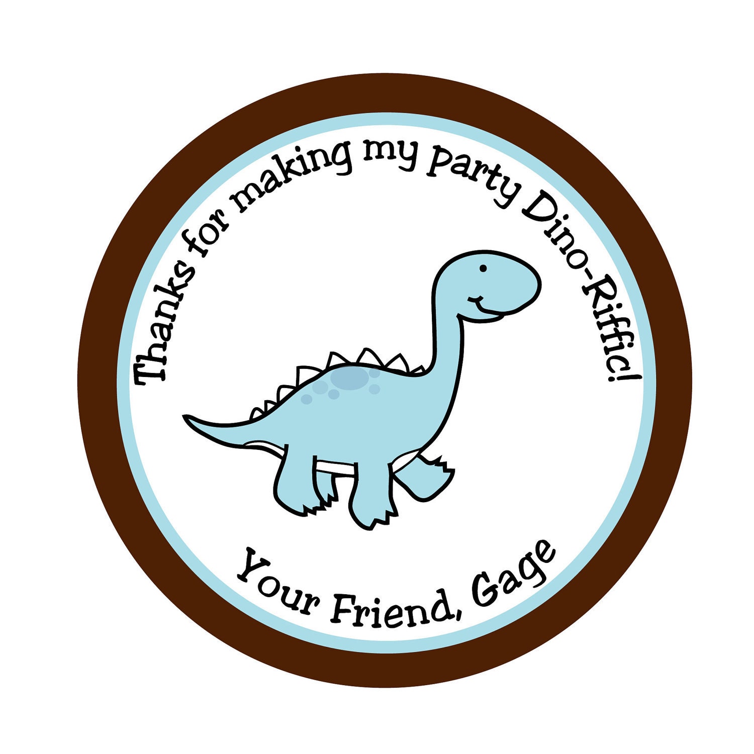 Personalized Stickers, Dinosaur, Cute,Treat bag labels, Birthday, Labels,Children, Kids, Favor, Custom, Set of 24 Il_570xn