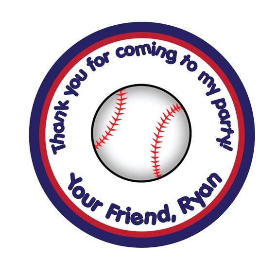 Personalized Stickers, Baseball, Sports, Treat bag, Birthday, Children, Favor stickers, Personalized Sticker Labels 24 Il_570xn