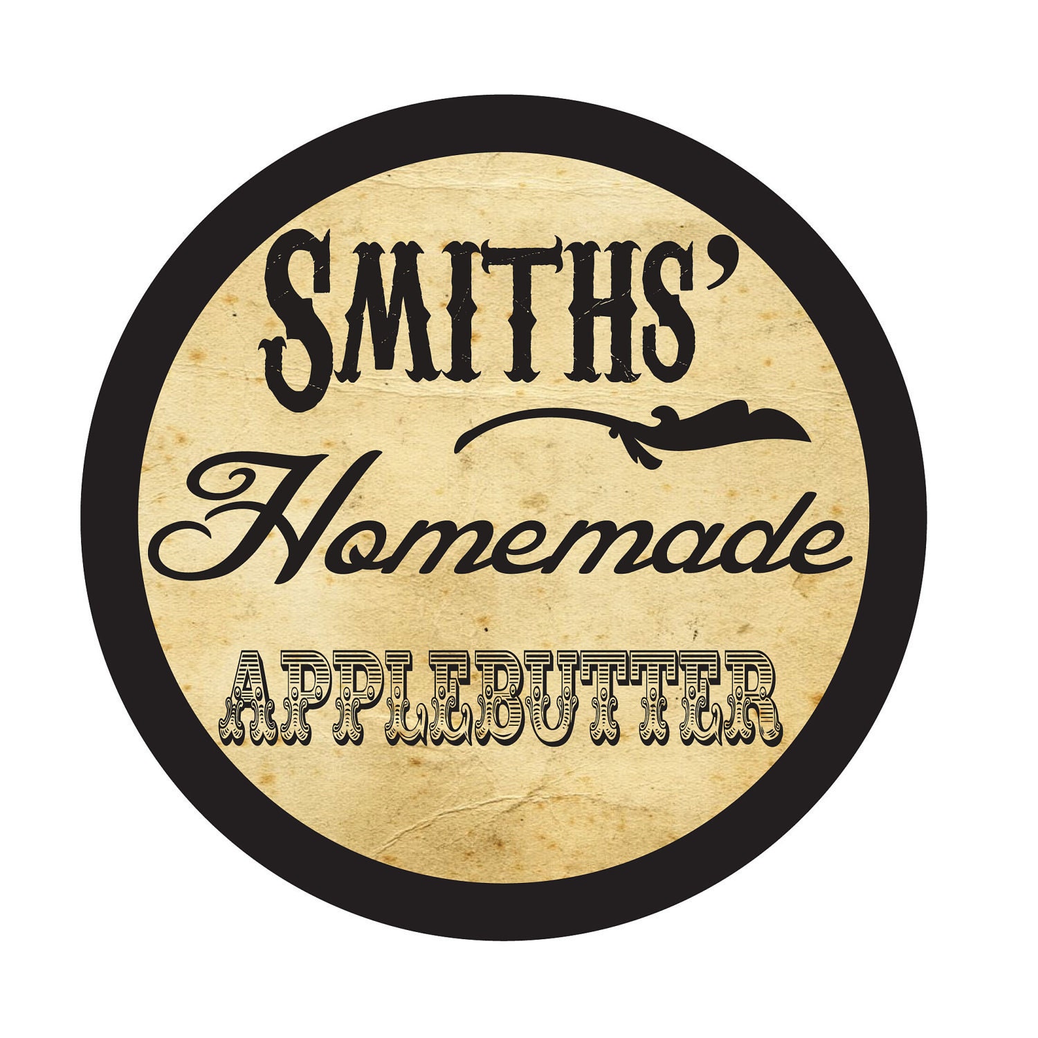 Personalized Stickers, Antique look, Homemade, Vintage style, Stickers set of 110 Il_570xn