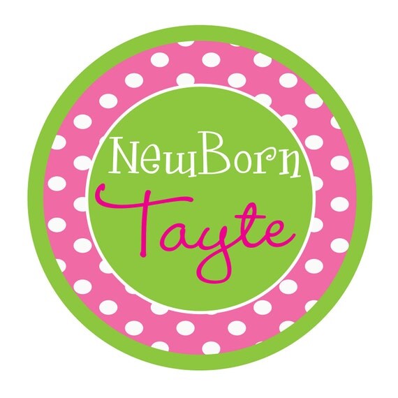 Baby Monthly Onsie Stickers, Birthday,Polka dots, Birthday, Kids, Party, Favor stickers, Personalized Stickers set of 13 Il_570xn