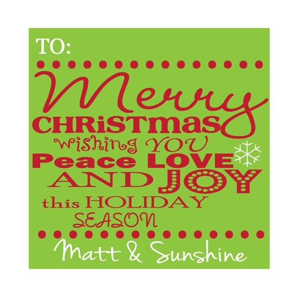 Holiday Personalized Stickers, Gift Tag,Gift, Labels, Holiday,Favor stickers, Labels, Tags, Custom, Personalized Stickers Set of 20 Il_570xn