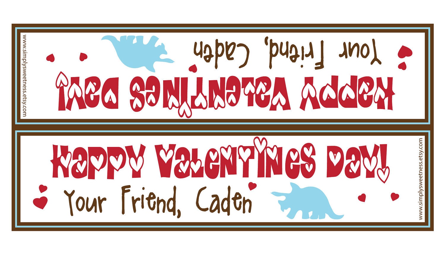Personalized Treat Bag Toppers Snack Bag Size, Valentines day, Party, Set of 12 self sticking snack bag toppers Il_570xn
