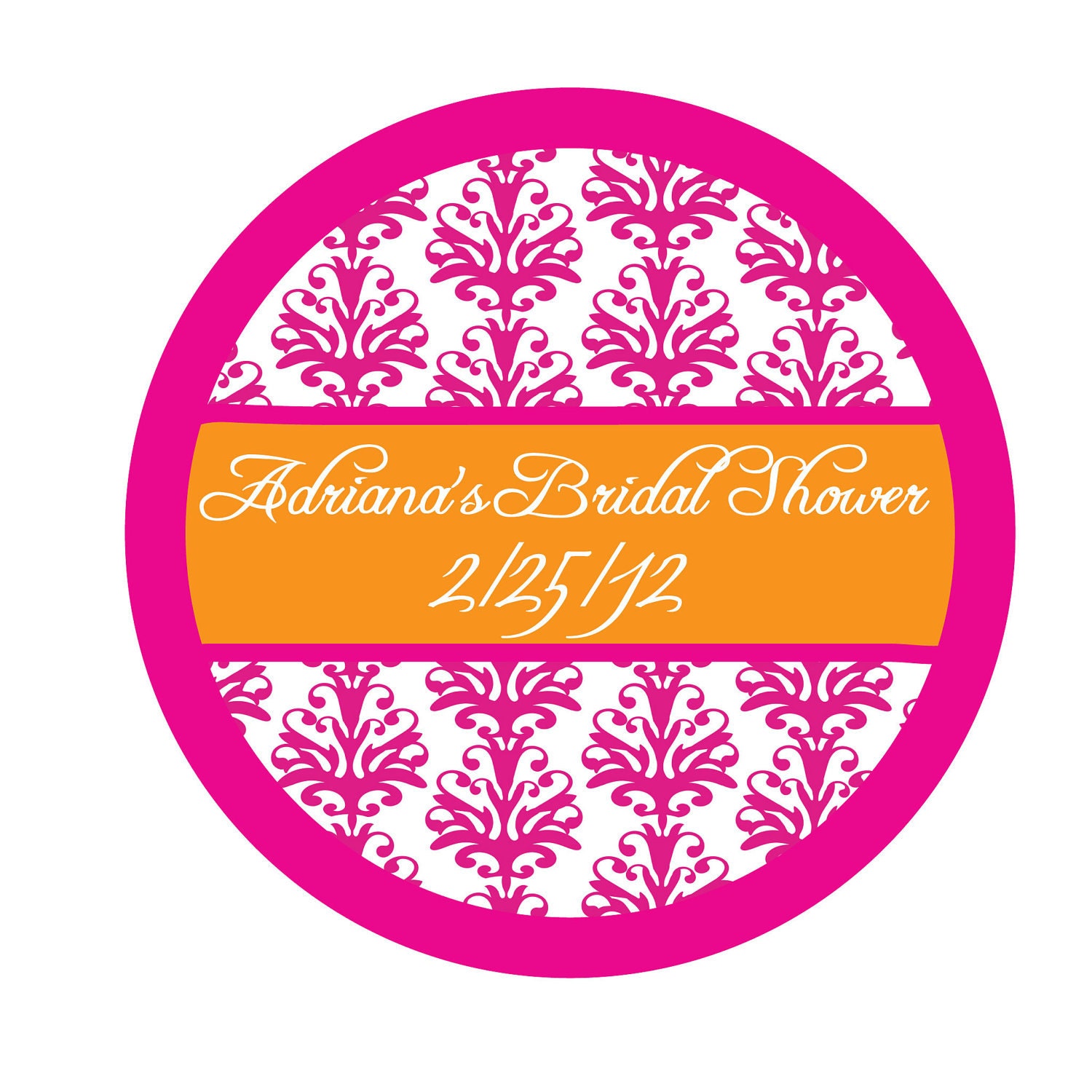 Personalized Stickers, Damask, Wedding, Holiday, Birthday, Party, Favor sticker, Personalized Sticker Labels Set of 145 Il_570xn