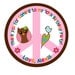 Birthday, Peace Sign, Pink, Personalized Stickers, Birthday,Kids, Party, Favor stickers,Labels, Tags,Personalized Sticker Labels Set of 24