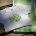 Fishy Applique Short Sleeve Onesie and Burp Cloth Gift Set